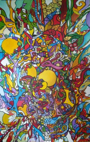 Schilderij getiteld "Extase" door Nikv, Origineel Kunstwerk, Acryl