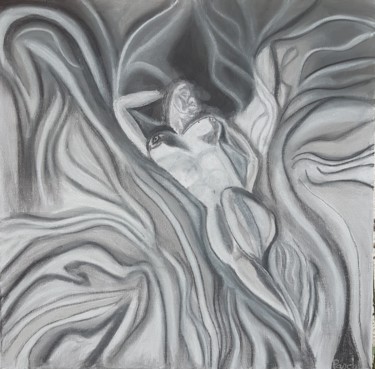 제목이 "La femme drapée"인 그림 Pascal로, 원작, 분필
