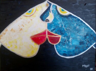 Peinture intitulée "YIN ET YANG." par Marc Felix, Œuvre d'art originale, Acrylique