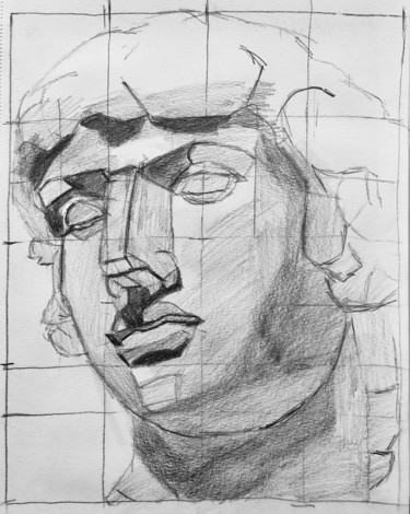 图画 标题为“Students sketching…” 由Eb, 原创艺术品