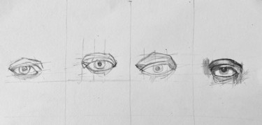 图画 标题为“Students sketching…” 由Eb, 原创艺术品