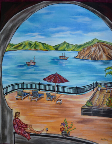 serene view 绘画 标题为“serene view” 由Hiten Mistry, 原创艺术品, 丙烯