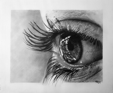 Dessin intitulée "Premier Regard" par Frédéric Berrin, Œuvre d'art originale, Crayon