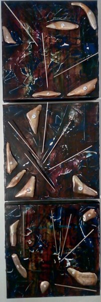 Peinture intitulée "« Mikado »" par Riquet Faure, Œuvre d'art originale, Huile