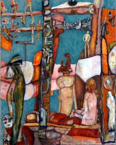 Peinture intitulée "chacun-ses-idoles-6…" par Philippe Langaud, Œuvre d'art originale, Acrylique