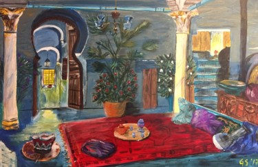 Malerei mit dem Titel "my soul" von Gudrun Sageder, Original-Kunstwerk, Acryl