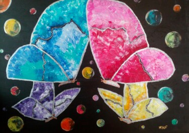 Peinture intitulée "Las Mariposas." par Marc Felix, Œuvre d'art originale, Acrylique