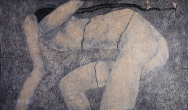 Painting titled "Белая фигура" by Aleksei Filippov, Original Artwork