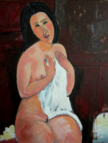 nu à la chemise 40x30