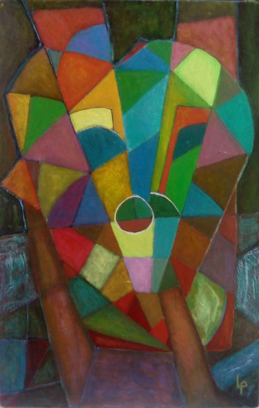 Peinture intitulée "arlequin-50-x-73-cm…" par Philippe Langaud, Œuvre d'art originale, Acrylique