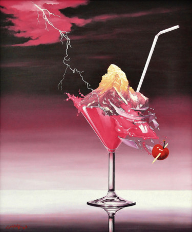 Cerv-ice Peinture intitulée "Cerv-ice" par Christian Girault, Œuvre d'art originale, Huile Monté sur Châssis en bois