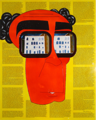 Pintura intitulada "Saramago" por Teresa Martins, Obras de arte originais, Outro