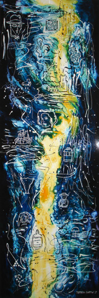 Schilderij getiteld "My Country" door Teresa Martins, Origineel Kunstwerk, Anders