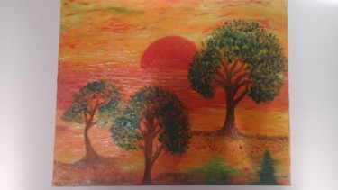 Des arbres sous la lune