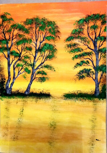 Des arbres sous la lune