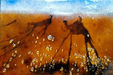 Mirage - Pièce unique - N°80 Malerei mit dem Titel "Mirage - Pièce uniq…" von Isabelle Mathis, Original-Kunstwerk, Emaille