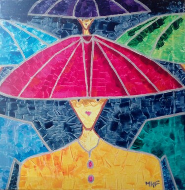 Peinture intitulée "O'mon chapeau!" par Marc Felix, Œuvre d'art originale, Acrylique