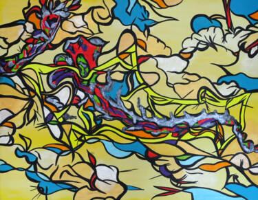 Pittura intitolato "Japon" da Anne Philippe, Opera d'arte originale, Acrilico