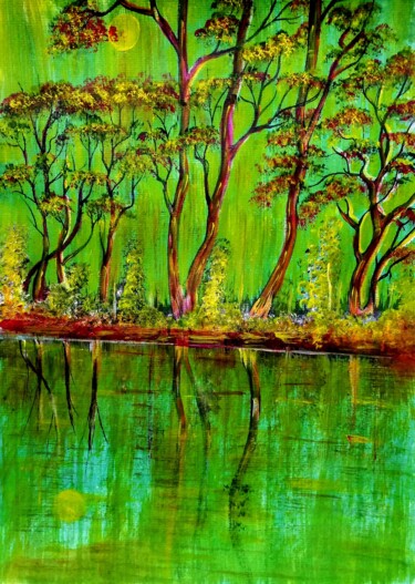 2 arbres sous la lune