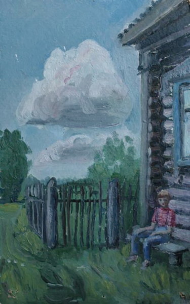 Andrei Klenov-on-the-bench Pittura intitolato "Andrei Klenov-on-th…" da Valerii Klenov, Opera d'arte originale, Olio