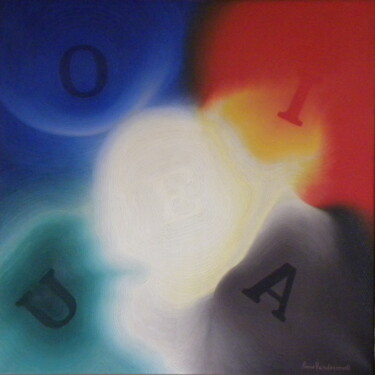 Painting titled "Voyelles" by Vandervoodt René, Original Artwork, Oil