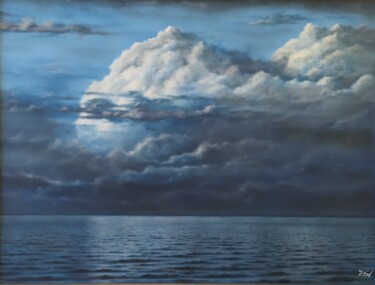 Angry cloud. Painting titled "Angry cloud." by Zigmars ''Sigmar'' Grundmanis, Original Artwork, Oil