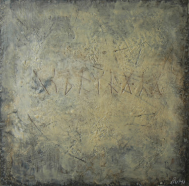 제목이 ""Runes II". Encaust…"인 미술작품 Rumen Spasov로, 원작, 기름