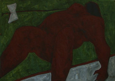 Painting titled "Красная фигура" by Aleksei Filippov, Original Artwork