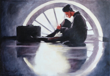 Painting titled "Parting" by Igor Shulman, Original Artwork, Oil