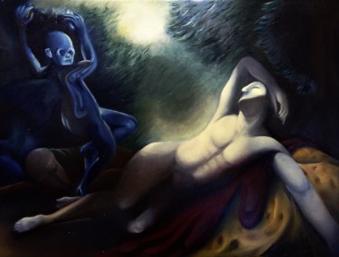 Le sommeil d'Endymion 绘画 标题为“Le sommeil d'Endymi…” 由Max No, 原创艺术品, 油