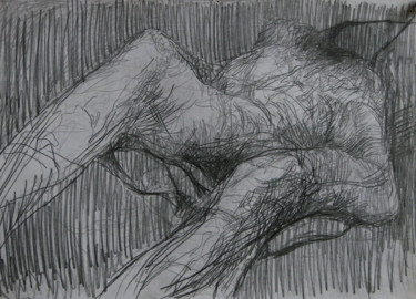 Painting titled "Лежащая фигура" by Aleksei Filippov, Original Artwork