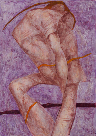 Painting titled "Розовая фигура" by Aleksei Filippov, Original Artwork