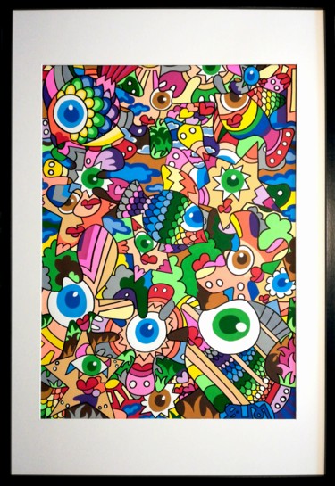 Peinture intitulée "Comme un poisson ho…" par Selda, Œuvre d'art originale, Acrylique