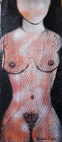 La demoiselle nue au filet 「La demoiselle nue a…」というタイトルの絵画 Pinkivioletblueによって, オリジナルのアートワーク, アクリル