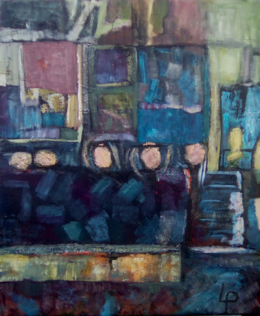 Peinture intitulée "dans-la-rue.jpg" par Philippe Langaud, Œuvre d'art originale, Acrylique