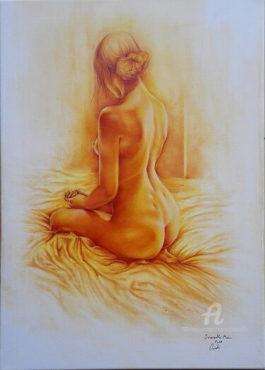 Nu de dos Peinture intitulée "Nu de dos" par Marc Ciavarella, Œuvre d'art originale, Huile