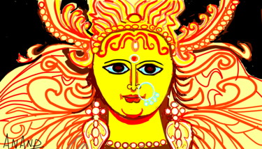 Digital Arts titled "DIETY-2, DIGITAL ART" by Anandswaroop Manchiraju, Original Artwork, Digital Painting
