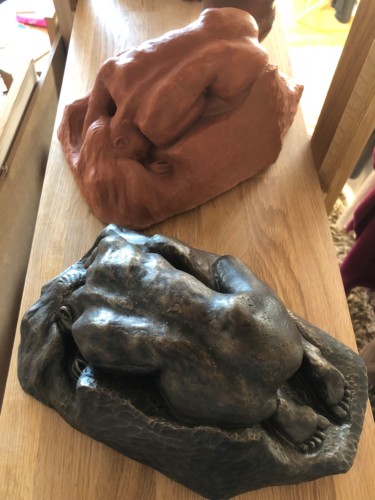 Scultura intitolato "Rodins Danaide X 2" da Stefano Di Marco, Opera d'arte originale, Metalli
