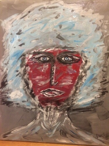 Peinture intitulée "Peau rouge" par Pascal 5, Œuvre d'art originale