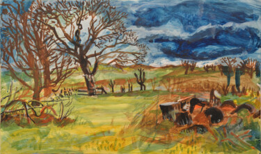 Sycamores and Felled Tree