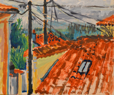 Distant Trees over Roofs Villeneuve