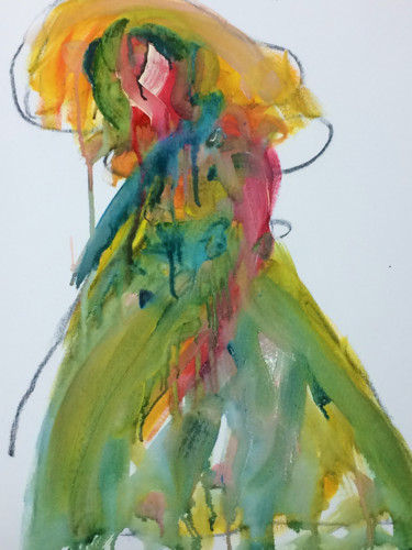 Painting titled "Gone with the wind" by Karen Thomas, Original Artwork, Acrylic
