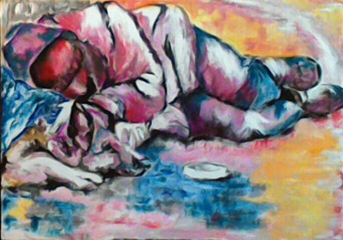 Peinture intitulée ""Les Invisibles" Sé…" par Véroniq'S, Œuvre d'art originale, Huile