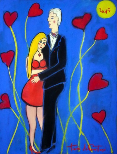 Polyptyque No 65 Peinture intitulée "Polyptyque No 65" par Aimée De Courtozé, Œuvre d'art originale