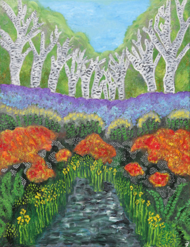 Lisière Peinture intitulée "Lisière" par Pierre Ecrepont, Œuvre d'art originale, Huile