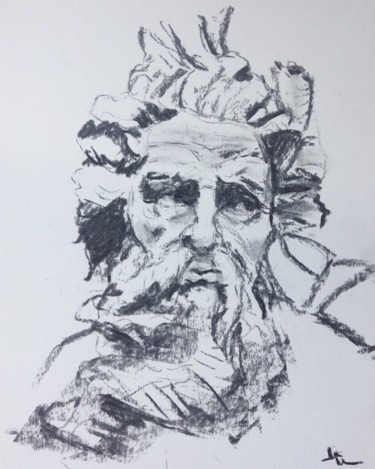 Dessin intitulée "Classic Study 2" par Dominique Dève, Œuvre d'art originale, Fusain