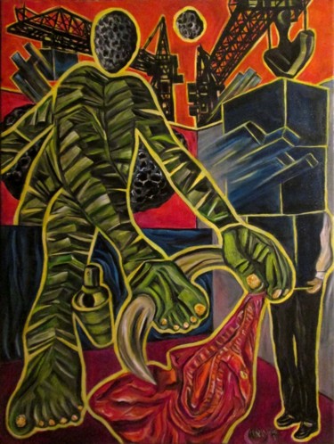 New Day - New Challenge... Painting titled "New Day - New Chall…" by Geoffrey Cervantes/Axis, Original Artwork, Oil