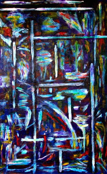 Peinture intitulée "coupures-70-x-110-c…" par Philippe Langaud, Œuvre d'art originale, Acrylique