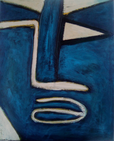 homme-taureau-2-50-x-61-cm.jpg Peinture intitulée "homme-taureau-2-50-…" par Philippe Langaud, Œuvre d'art originale, Acrylique