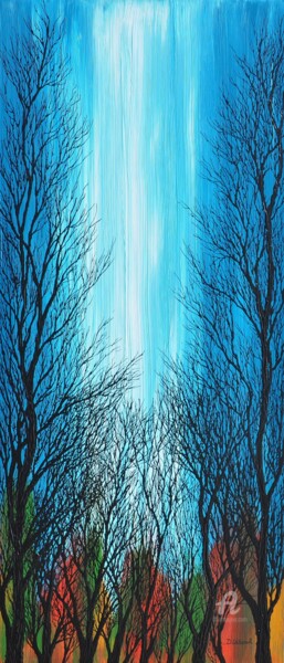 Landscape Full Of Trees 2 Painting titled "Landscape Full Of T…" by Daniel Urbaník, Original Artwork, Acrylic
